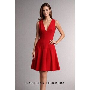 Carolina Herrera Virgin Wool Dress Size: M